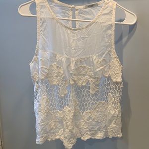 Acemi white lace tank top